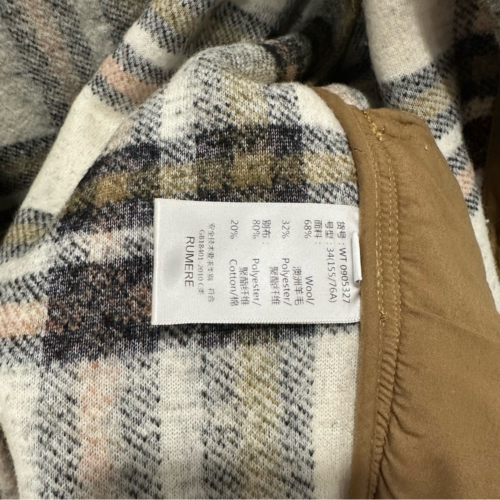 Rumere Oversized Tweed Wool Coat – Timeless Plaid, XS (Fits US 2-6) - Picture 15 of 15